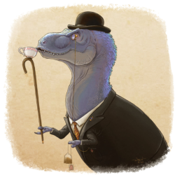 Tea Rex: very dapper dinosaur